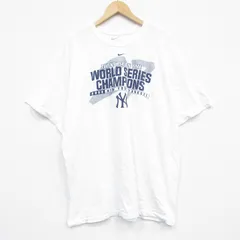 XL/古着 ナイキ NIKE 半袖 ビンテージ Tシャツ メンズ 00s MLB ニューヨークヤンキース 大きいサイズ コットン クルーネック 白 ホワイト 