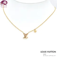 LOUIS VUITTON ルイヴィトン M00985 ネックレス･LV アイコニック ピンクゴールドカラー ストラス 首周り約40.5~45.5㎝ 保存袋 付き TE4262 イタリア製 現行品のサムネイル