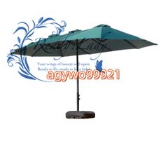 ガーデンパラソルパラソル 大型 幅455cm×奥行265cm UVカット 撥水加工 クランク式 水筒ベース付き アウトドア モダン おしゃれ
