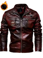 ジャケット メンズ 革ジャン フライトジャケット ミリタリージャケット おしゃれ 刺繍 立ち襟 ブルゾン 大きいサイズ 個性 かっこいい 韓国 メンズ レディース バイク 50代 春 夏 おしゃれ オフィス カジュアル 通勤 ノーカラー 秋 冬 赤