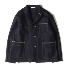 美品 Paul Smith ポールスミス ジャケット サイズ:L 22AW ホワイトステッチ ウール フラノ カバーオール 224191 24045 アウター コート ダークネイビー 紺 日本製【メンズ】のサムネイル