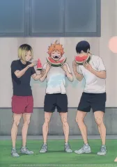 【中古】クリアファイル 日向翔陽＆影山飛雄＆孤爪研磨 オリジナルA5クリアファイル 「ハイキュー!!×セブンイレブン キャンペーン」 対象チョコレート購入特典