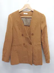 ◇ ⊆ a.v.v アーヴェヴェ スリット 長袖 ジャケット サイズS キャメル レディース E  【1506250006551】