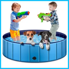 【特価セール】犬用プール ベビープール 空気入れ不要 折りたたみ お庭用 ペット用 ビーチ用 屋内用 屋外用 子供用 アウトドア用 大型プール 安心安全な プール 水遊びプール (XL（160*30cm）)