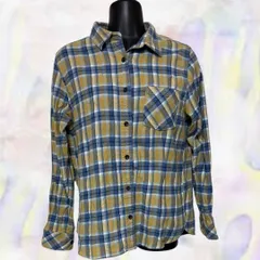 earth music&ecology　アースミュージックアンドエコロジー　シャツ　ブルー×イエロー　レディース　チェック