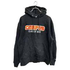 Champion プリント スウェット パーカー Lサイズ チャンピオン ブラック 古着卸 アメリカ仕入 t2410-3291