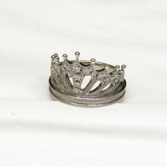 K18WG！ティアラ風デザインリング