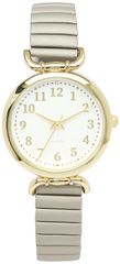 [Clearance Sale] Miranda Women's Analog Bellows Watch, Gray, Gold Metal Band, YM071-1 [Fieldwork]