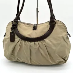 【良品】Agnesb ハンドバッグ トートバッグ 手提げ ナイロン レザー