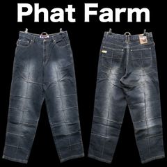 90s PHAT FARM バギーデニム 極太 W36 色落ち HIPHOP - メルカリ