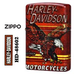 zippo(ジッポーライター)ハーレーダビッドソン Harley-Davidson HARLEY 白頭鷲 5面加工 プリント HD-48602 オイルライター ハクトウワシ USA バイク メンズ おしゃれ カッコイイ　ギフト プレゼント