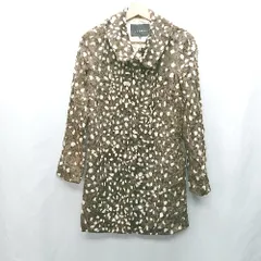 ◇ ⊇ LOUNIE ルーニィ 水玉模様 長袖 コート サイズ38 ブラウン レディース E  【1411280002506】