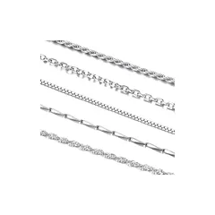 【新品】 [Silvora] シルバー925 ネックレス チェーン レディース フレンチロープチェーン 細め 長さ45～70cm (45cm) 幅1.3mm アクセサリー 0