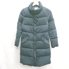 ■ ⊇ ADAM ET ROPE スタンドカラー 長袖 ダウンコート サイズ36 ネイビー レディース E  【1501160012838】