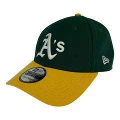NEW ERA ニューエラ オークランド・アスレチックス刺繍 9FORTYキャップ/グリーン×イエロー