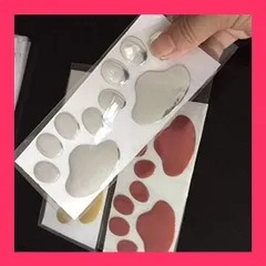 【スタッフおすすめ！】［ドナリー］4色 肉球 足跡 ステッカー シール 12枚 セット