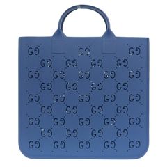 グッチ GUCCI チルドレンズ GG トートバッグ ラバー パンチングロゴ ネイビー 679365 美品 新入荷 GU0633