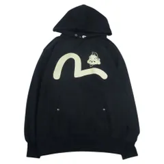 EVISU エヴィス エビス顔 カモメ プリント プルオーバ― パーカー ブラック系 40【中古】のサムネイル