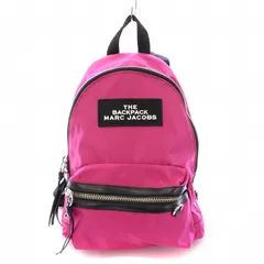 マークジェイコブス MARC JACOBS リュックサック デイパック ナイロン レザー 切替 ロゴ バイカラー ピンク 黒 ブラック /BB