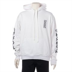 CHROME HEARTS　コットンフーディ　パーカー　メンズ　S　ホワイト　裏起毛