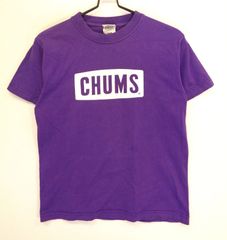チャムス　CHUMS　プリントTシャツ　サイズS　パープル　T-372
