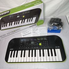 【中古】CASIO　カシオ　ミニキーボード　SA-46　ACアダプター付き