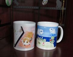オリジナルイラストマグカップ２種類1組『ぶーたれさっちゃん』『全然釣れない』