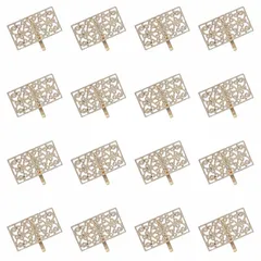 ポニーフック パーツ ゴールド 37ｍｍ 30個 KC金 透かし 台座付き 金具 ピン ヘアアクセサリー BD3569