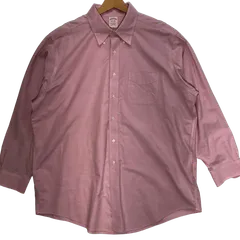 BrooksBrothers Est.1818 ブルックスブラザーズ  オックスフォードシャツ スーピマコットン 長袖 シャツ ボタンダウン オーバーサイズ ビッグシルエット  マレーシア製 171/2-34 ピンク