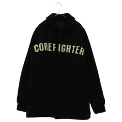 CORE FIGHTER (コアファイター) ウールジャケット ロゴ刺繍 裏地キルティング ブラックのサムネイル