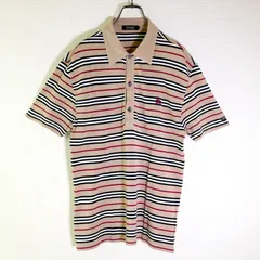 BURBERRY BLACK LABEL SS ベージュBROWNカラー 鹿の子 PORO SHIRT‐2