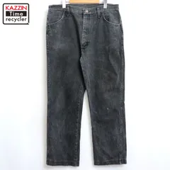 90s USA製 vintage RUSTLER ラスラー ブラック デニムパンツ メンズ XL~サイズ相当 ビッグサイズ オーバーサイズ