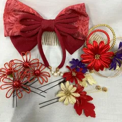 髪飾りセット　和装用ヘアアクセサリー　振り袖　袴　浴衣　D058