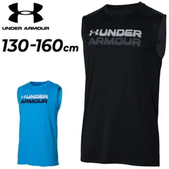 アンダーアーマー ノースリーブ Tシャツ キッズ ジュニア 子供服 UNDER ARMOUR UAテック ブラーロゴ スリーブレスシャツ 130cm 140cm 150cm 160cm タンクトップ スポーツウェア 吸汗速乾 防臭 トップス/1390448