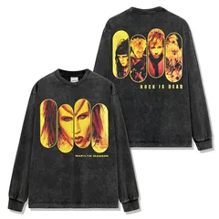 MARILYN MANSON 長袖 バンド Tシャツ Marilyn Manson マリリンマンソン ロンTEE 長袖Tシャツ バンドT