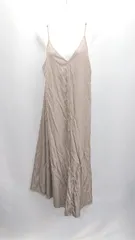 ◇ ⊂ Aunt Marie's アントマリーズ 肩紐調節可能 キャミソール ロング ワンピース サイズ表記なし ブラウン レディース E  【1411280045787】