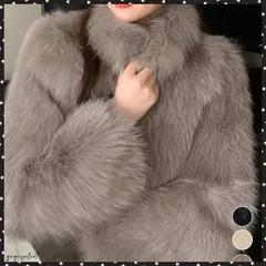 送料無料 フェイクファージャケット ファーコート冬 レディース スタンドカラー ショート丈 毛皮ブルゾン ふわふわ ボリュームファーアウター もこもこ きれいめコート暖かい 着やせ羽織 高級感 フェミニン上着防寒 上品高見え 韓国風