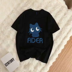 値下!!!新品 アーダーエラー ADERERROR Tシャツ 男女兼用半袖 韓国Tシャツ  ブラック