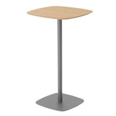 カウンターテーブル ハイテーブル 60×60cm 高さ 約100cm シンプル 北欧 ナチュラル 木目 天板 スチール 脚 おしゃれ スタイリッシュ モダン グレー 白 ホワイト 【azm-pt-994】