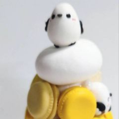 可愛いシマエナガシリーズ　イエローマカロン