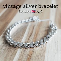 英国製IDブレスレット｜old silver オールドシルバー