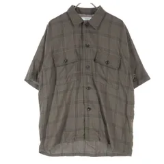 美品 JOINT WORKS ジョイントワークス 日本製 タータンチェック柄 半袖 ワークシャツ M ブラウン メンズ 古着のサムネイル