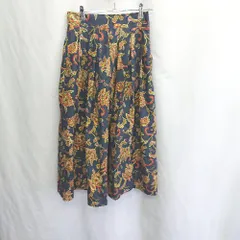 ◇ ⊂ PAGEBOY ページボーイ ペイズリー柄　ロング丈 フレア スカート サイズ ネイビー系 レディース E  【1505220008083】