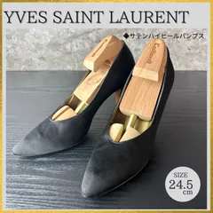 SAINT LAURENTサンローラン フラットシューズ 36 赤 ポインテッド YVES SAINT LAURENT イヴサンローラン YSL LOGO LOAFER エンボス