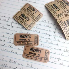 590・R-872　シアターチケット　15枚　ヴィンテージ  ジャンクジャーナル　ハンドメイド日記　海外ヴィンテージ　海外紙もの　雑記帳　紙モノ　おすそ分けファイル　交換便　コラージュ　ハンドメイド