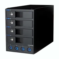 【新品 未使用 未開梱】センチュリー　独立電源スイッチ搭載 USB3.2 Gen1接続 3.5インチSATA×4 HDDケース 裸族 [3.5インチ対応 /SATA /4台]　CRCH35U3IS3