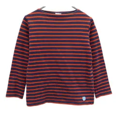 オーシバル フランス製 ボーダー柄 7分袖 Tシャツ 2 ネイビー ORCIVAL カットソー レディース 古着 【231203】
