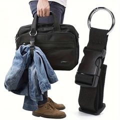 荷物 固定 ストラップ バッグホルダー ベルト スーツケース ハンガー カラビナ付き 上着 手ぶら 補助 キーホルダー ベルトホルダー カバン用 小物 吊り下げ用 旅行 出張 通勤 通学 パンツ リュック アウター ジャケット 引っかける 持ち運び便利 収納