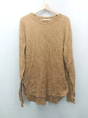 ◇ freak's store クルーネック プルオーバー ラウンドカット 長袖 カットソー サイズFREE ブラウン レディース E  【1309250024910】