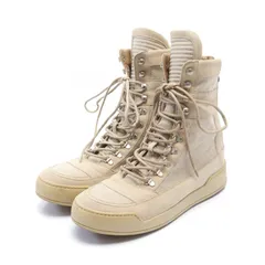 バルマン BALMAIN スニーカー ベージュ スウェード キャンバス ブーツ メンズ Used Bのサムネイル